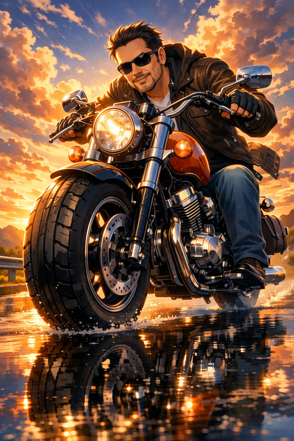 Hawke Vantage motorbike cinematic AI artwork