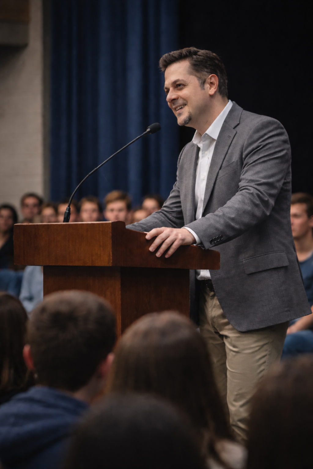 Josseph John speaking at a conference